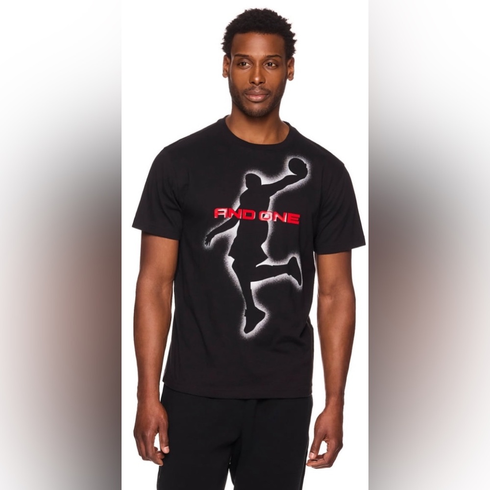 AND1 Men's and Big Men's Active Stenciled Graphic T-Shirt - Picture 5 of 6